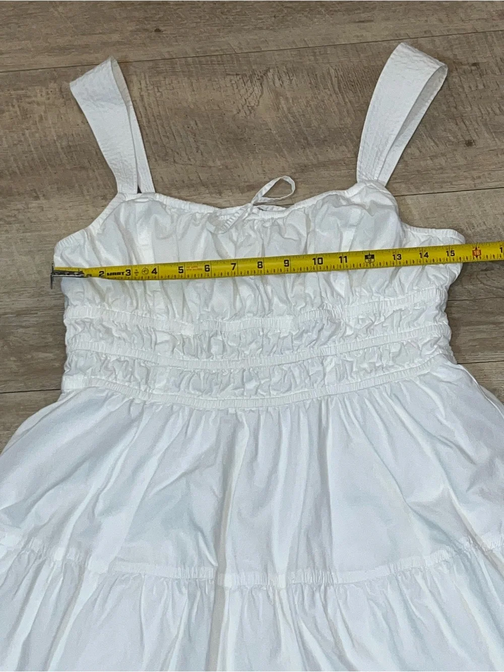 Aritzia Sunday Best White Martine Tiered Cotton Poplin Dress Size Large - Picture 8 of 10